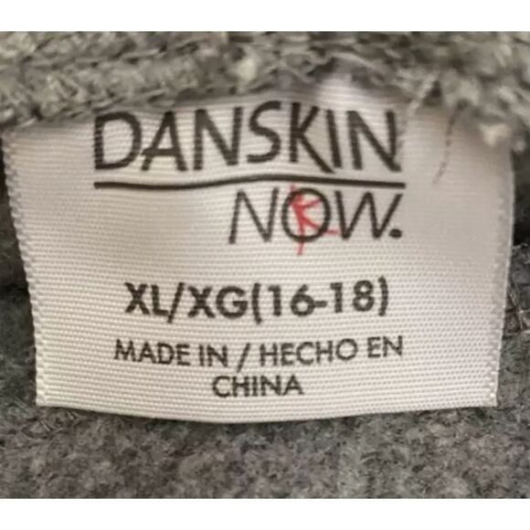 Danskin Now Women's Size XL-16/18 Sweatshirt Hooded Charcoal Grey/Black - Picture 9 of 11